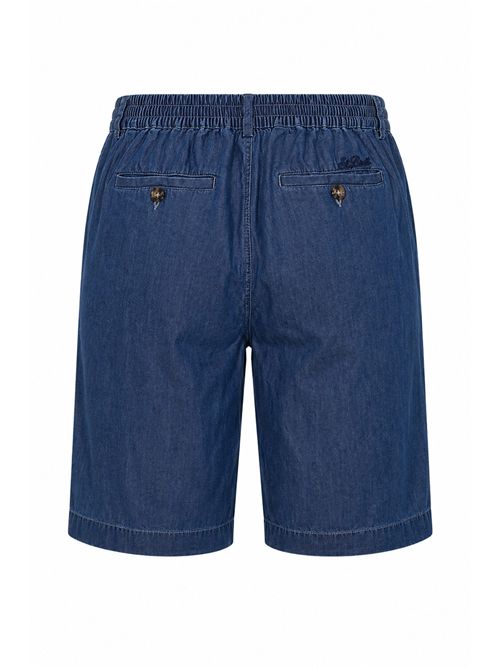 Bermuda Ischia in cotone chambray scuro Mc2 Saint Barth | ISC000100614L